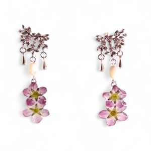 Whispering Grove – Saxifraga & Shell Earrings