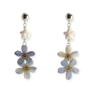 Celestial Bloom — Blue Starrise flower Earrings