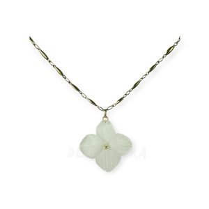 Golden Dawn — Orange Hydrangea Necklace