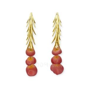 Blushing Fir — Layered Rose Earrings (Soft Pink)