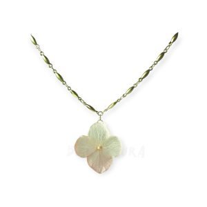 Blush Whisper — Pink Hydrangea Necklace