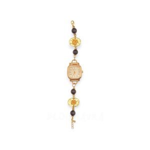 Eternal Bloom – Forget-Me-Not Timepiece Bracelet (Lapis)