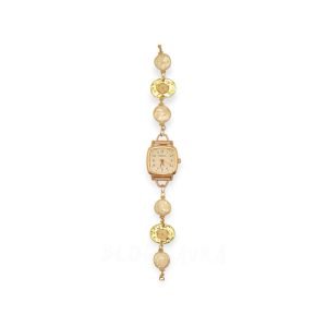 Eternal Bloom – Forget-Me-Not & Pearl Timepiece Bracelet (Ivory White)