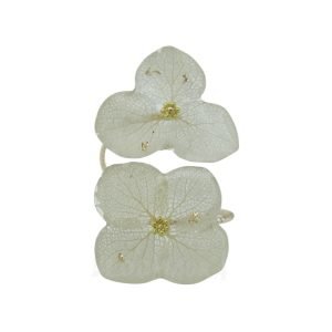 Champagne Glow – Real Hydrangea Double Bloom Ring