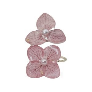 Blush Petal – Real Hydrangea Double Bloom Ring