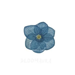 Azure Glow – Real Hydrangea Double Bloom Ring