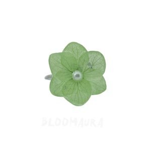 Verdant Whisper – Real Hydrangea Double Bloom Ring