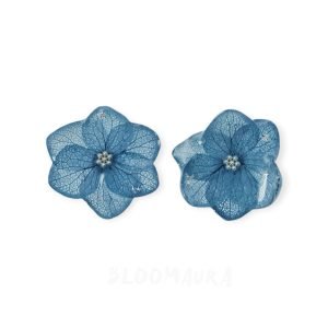 Ocean Breeze – Real Hydrangea Stud Earrings