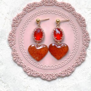 Real Strawberry Earring Heart Shape
