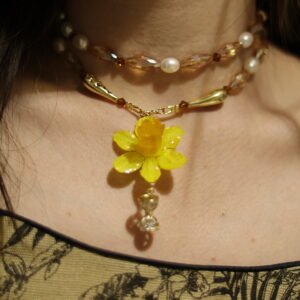 Real Daffodil Necklace and Bracelet
