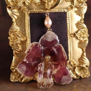 Phalaenopsis Orchid Pendant Necklace — Plum Blush