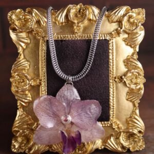 Phalaenopsis Orchid Pendant Necklace — Lilac Mist