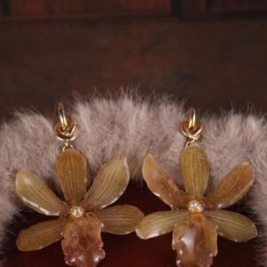 Orchid Drop Earrings — Golden Sand