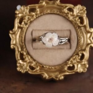 Forget-Me-Not Ring — Silver & White, Adjustable