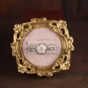 Forget-Me-Not Ring — Silver & White, Adjustable