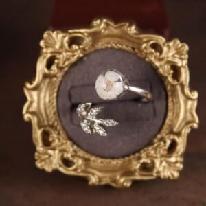 Forget-Me-Not Ring — Silver & White, Adjustable