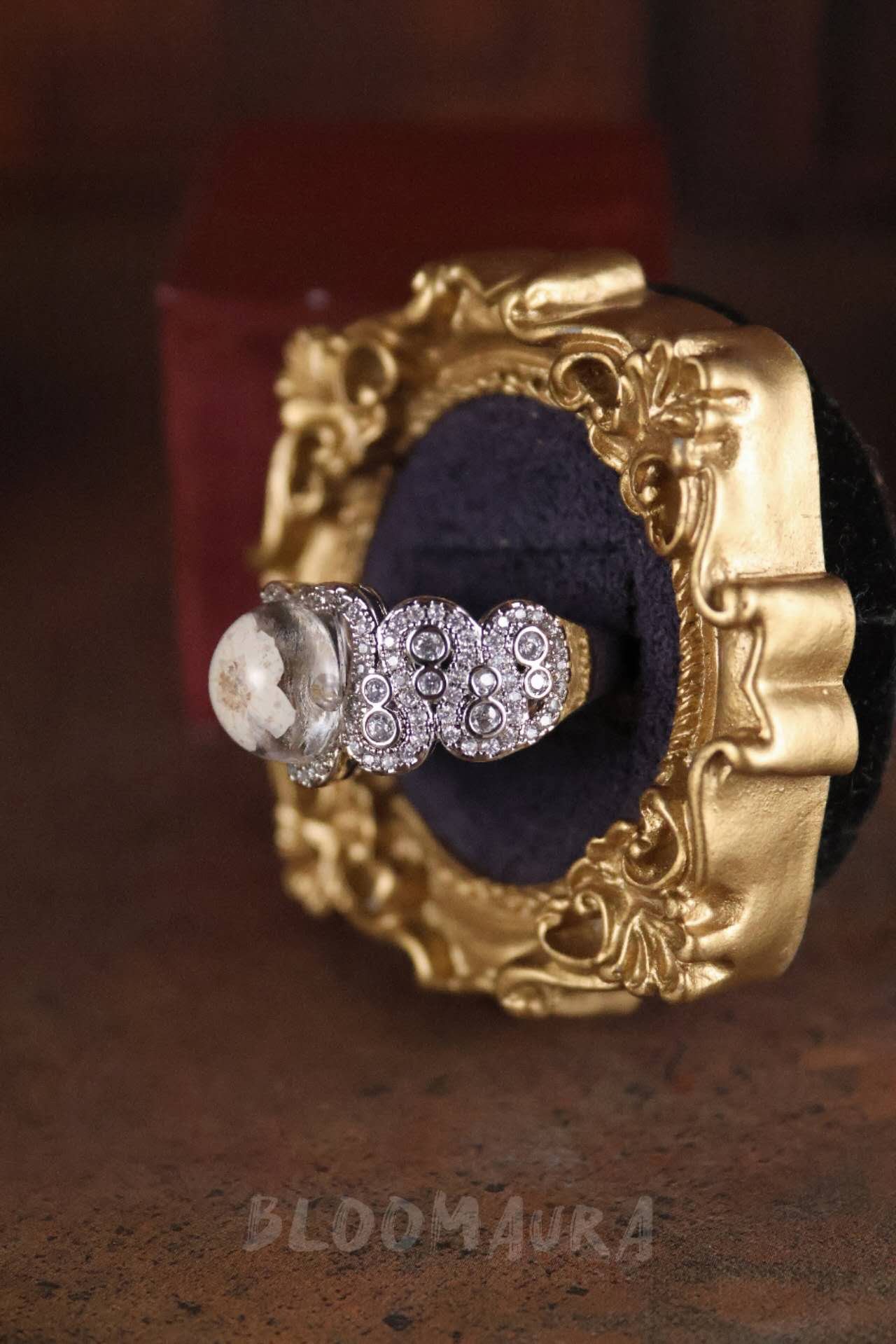 Forget-Me-Not Ring — Silver & White, Adjustable - Image 2