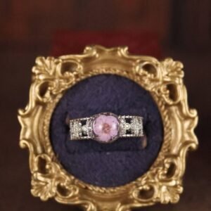 Forget-Me-Not Ring — Silver & Purple, Adjustable
