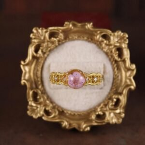 Forget-Me-Not Ring — Gold & Purple, Adjustable