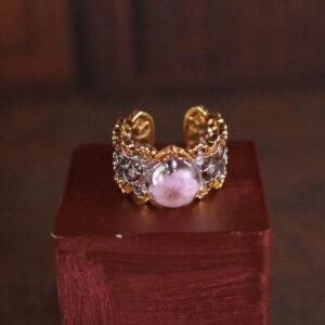 Forget-Me-Not Ring — Two-Tone & Pink, Adjustable