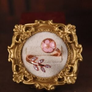 Forget-Me-Not Ring — Rose Gold & Pink, Adjustable