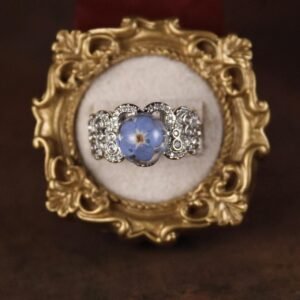 Forget-Me-Not Ring — Silver & Blue, Adjustable