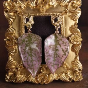 Leaf Drop Earrings — Blossom Marble